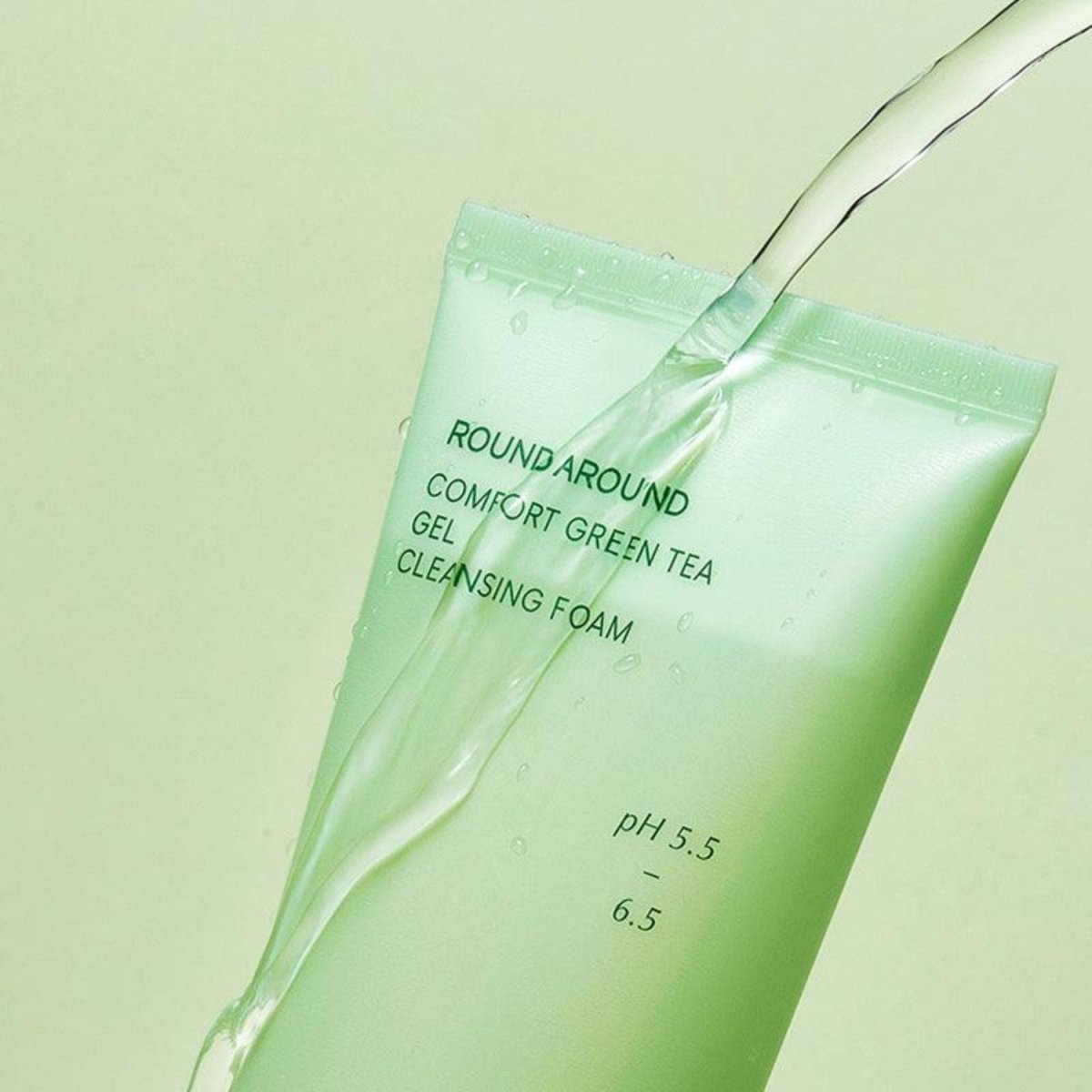 ROUND A’ROUND Comfort Green Tea Gel Cleansing Foam Double Set | La Cosmetique
