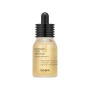 COSRX Full Fit Propolis Light Ampoule 30ml, clear glass bottle with dropper, showcasing the lightweight skincare product.