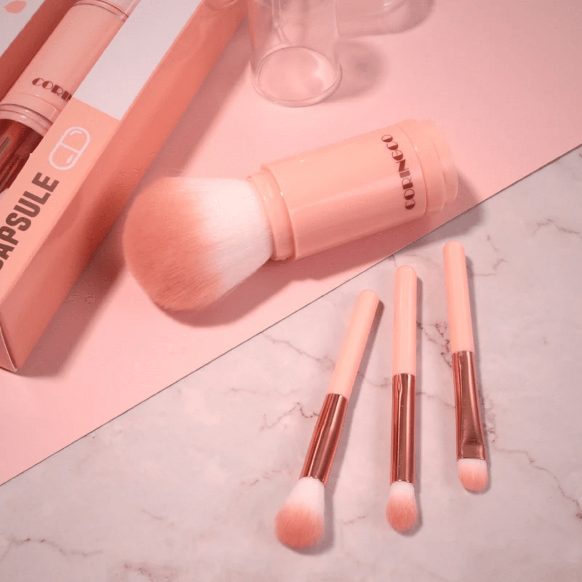 Coringco Cotton Candy Capsule Brush Set | La Cosmetique