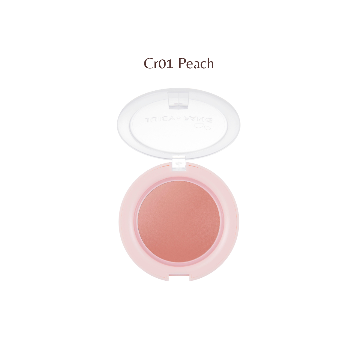 A'pieu Juicy-Pang Jelly Blusher in vibrant pink, showing the compact blush container with the blush inside.
