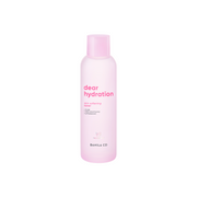 Banila Co Dear Hydration Skin Softening Toner bottle, 200ml, with clear label and softening skincare benefits visible.