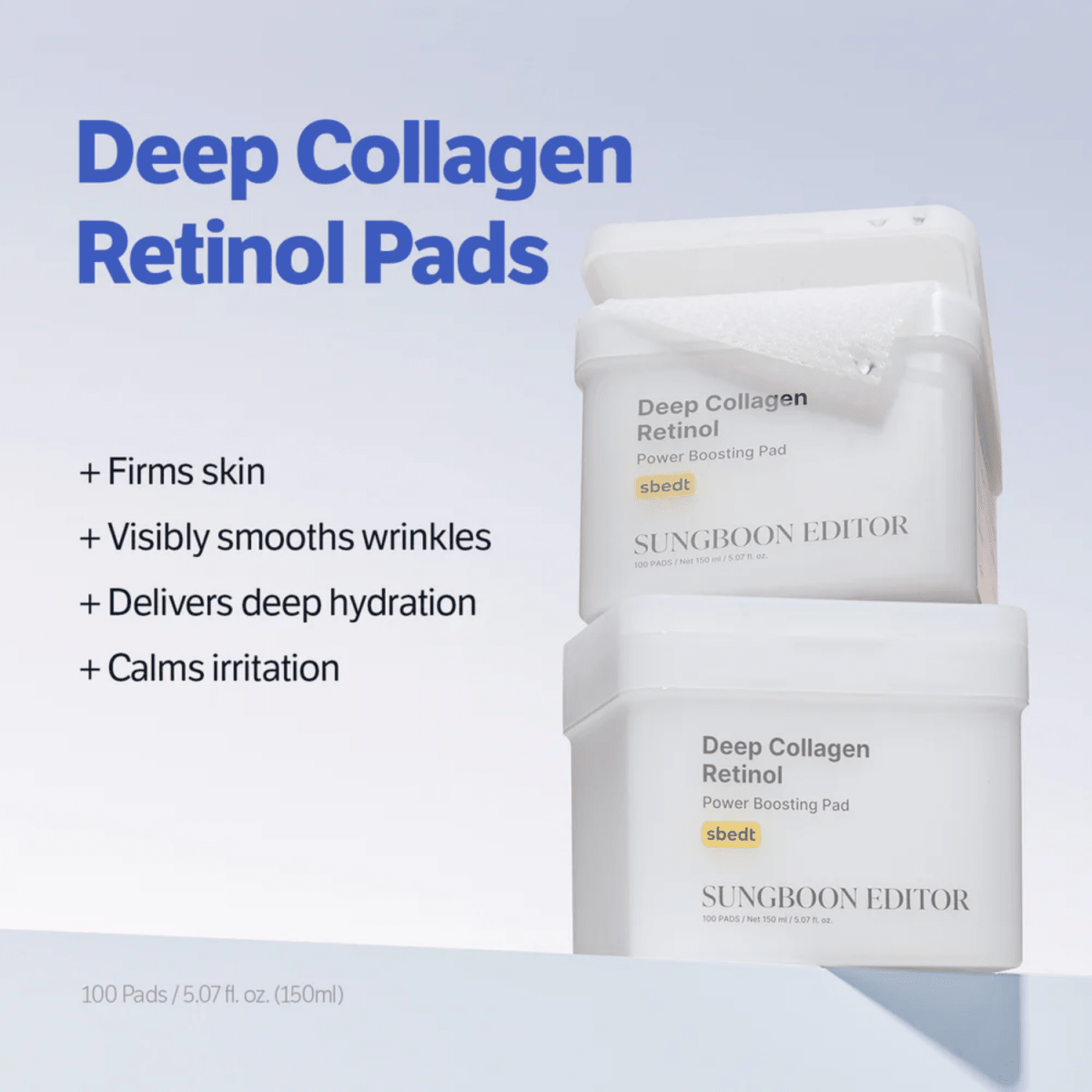 Sungboon Editor Deep Collagen Retinol Power Boosting Pad 150ml | La Cosmetique