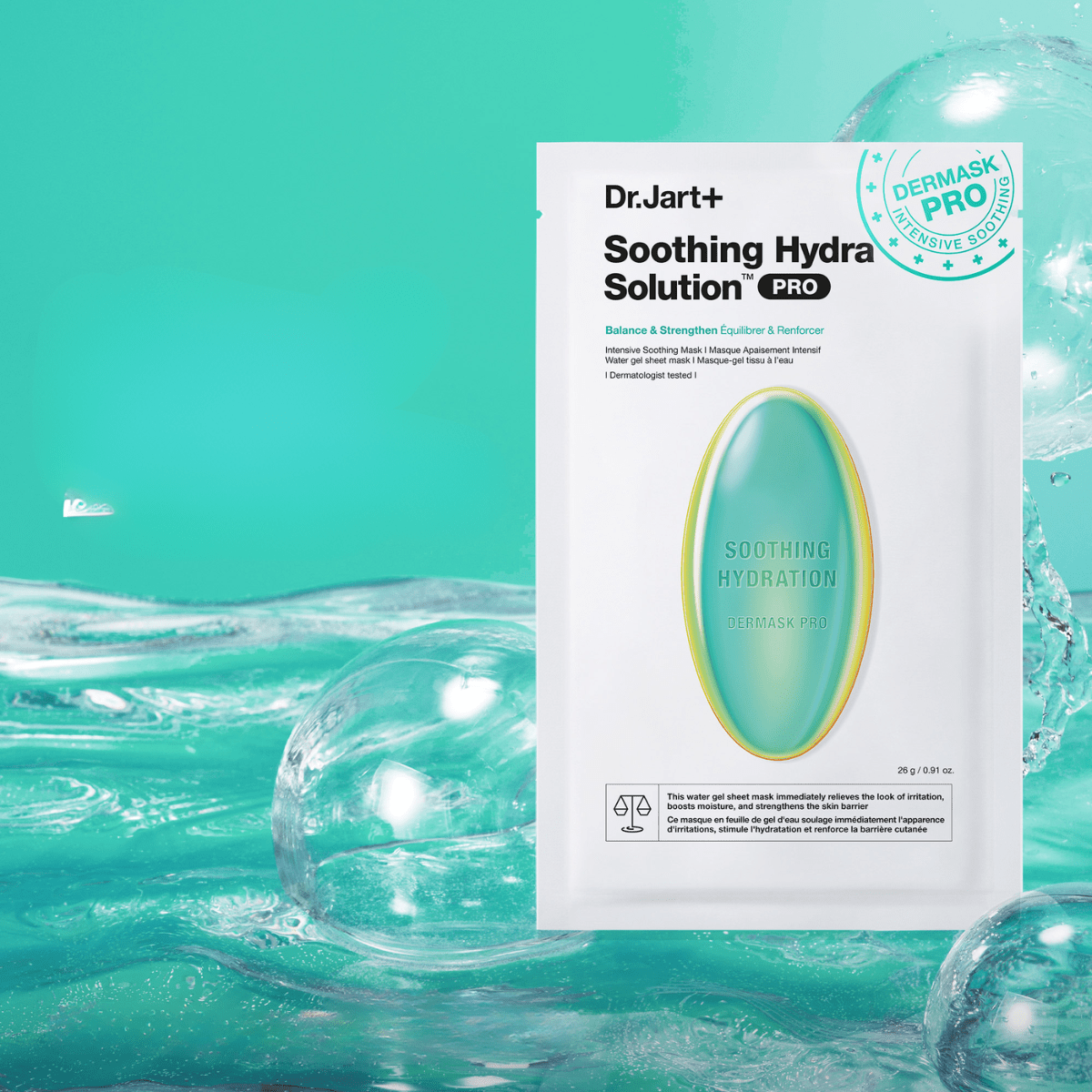 Dr. Jart+ Dermask Soothing Hydra Solution Sheet Mask Box, 5 pieces