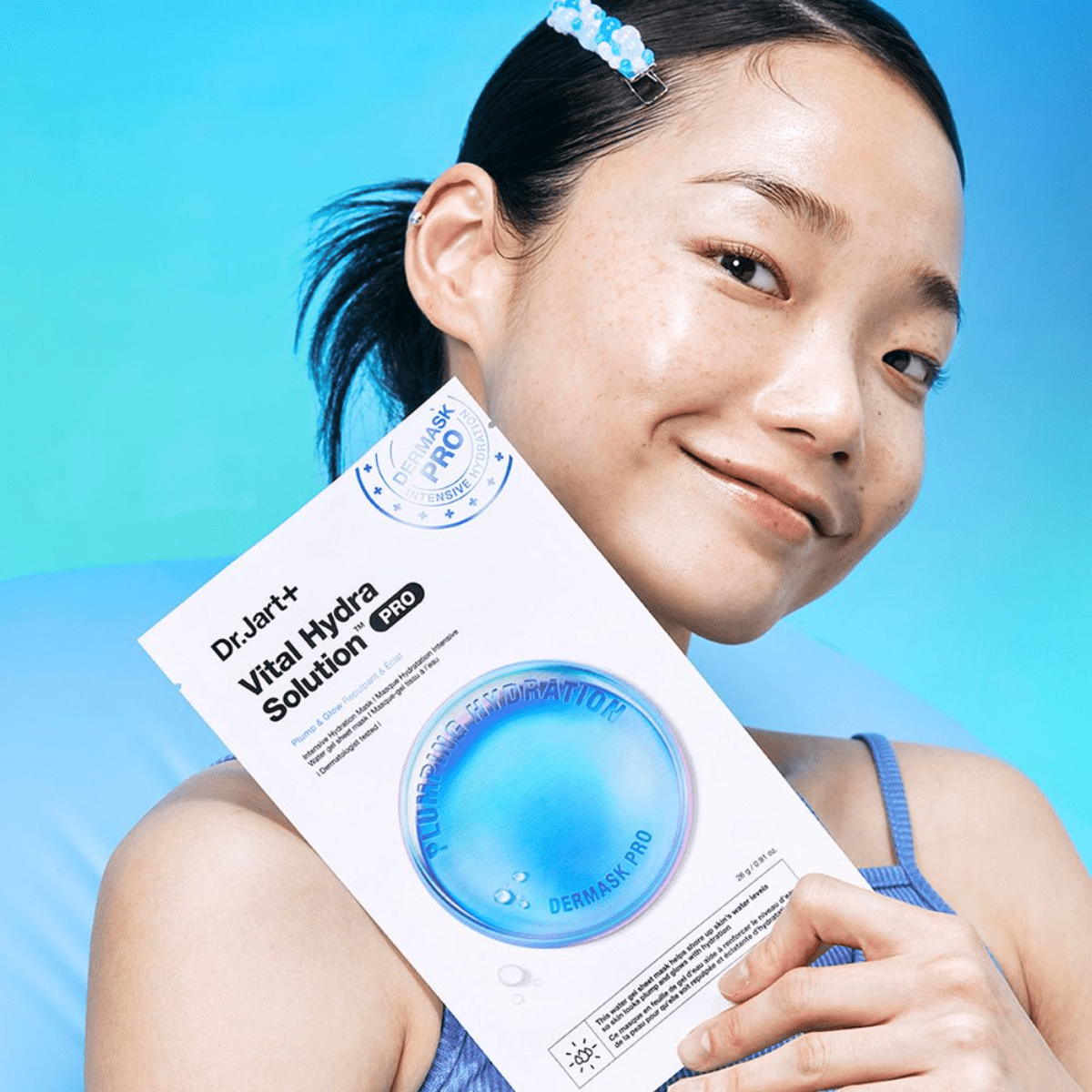 Dr. Jart+ Dermask Vital Hydra Solution Sheet Mask Box, 5-piece skincare set
