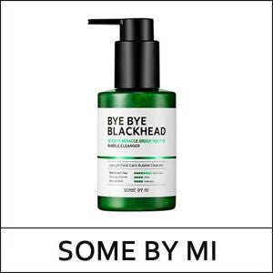 Some By Mi Bye Bye Blackhead Green Tea Tox Bubble Cleanser in 120g foam and gel cleanser bottle with green tea extract
