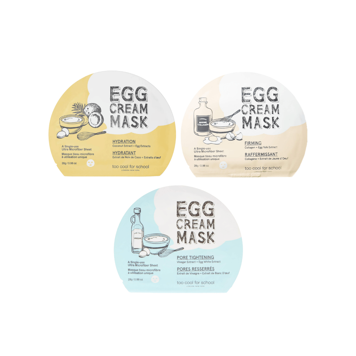 Too Cool For School Egg Cream Mask | La Cosmetique