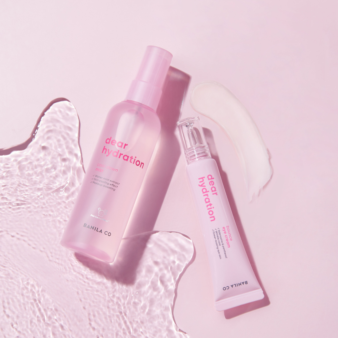 Banila Co Dear Hydration Bounce Eye Cream in 20ml container, showing the cream and packaging with a sleek design.