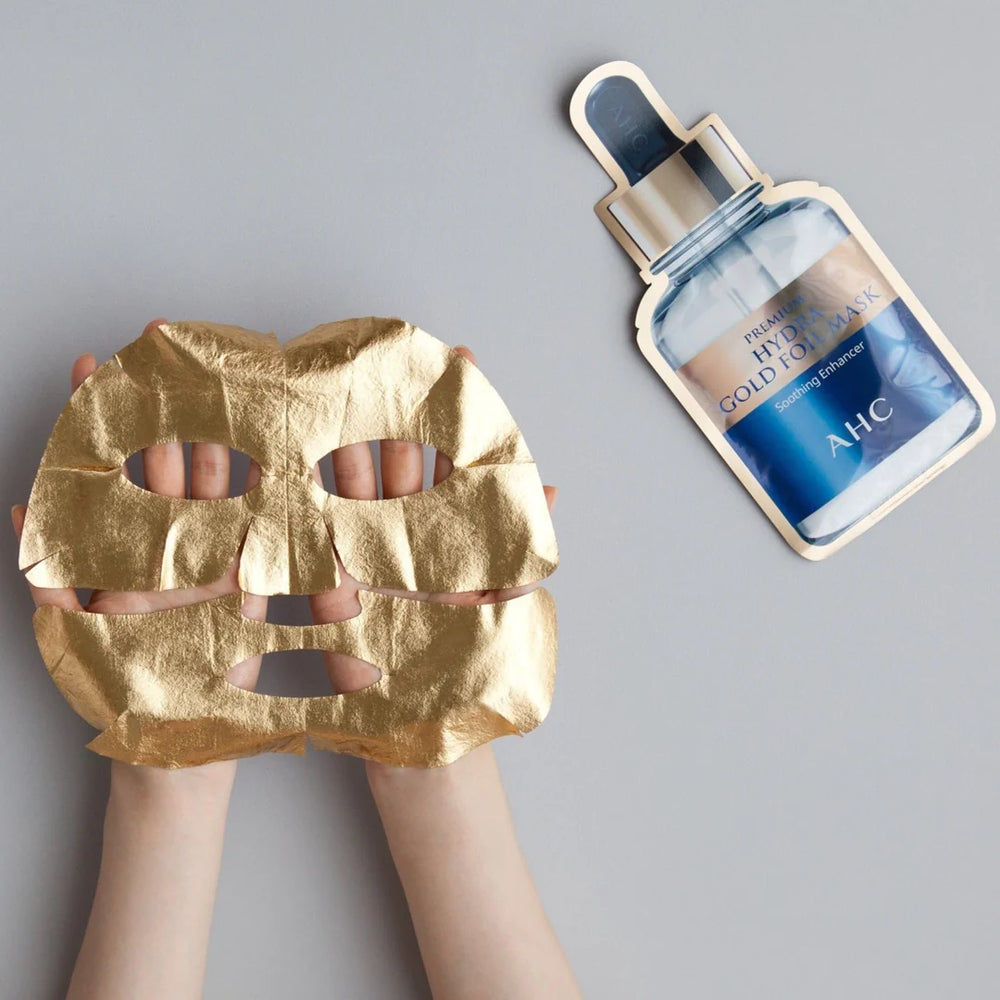 AHC Premium Hydra Gold Foil Mask Soothing Enhancer (5pcs/Box) - Shop K-Beauty in Australia