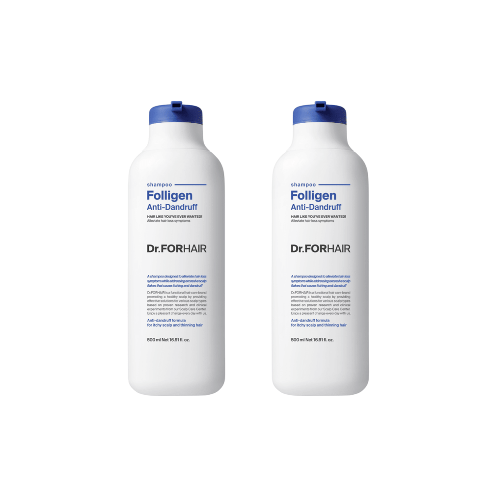 Folligen Anti-dandruff Shampoo 500ml (Twin Pack)