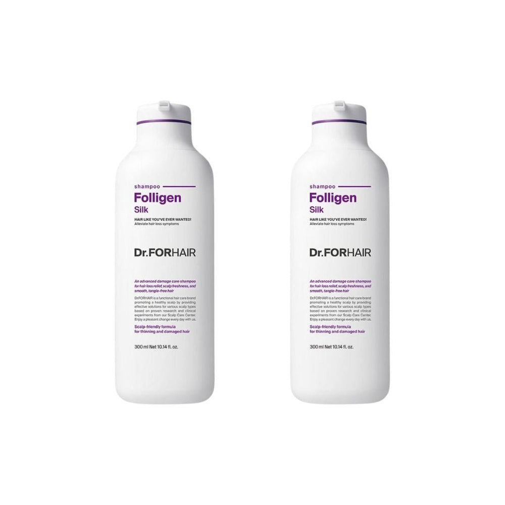 Folligen Silk Shampoo 300ml (Twin Pack)