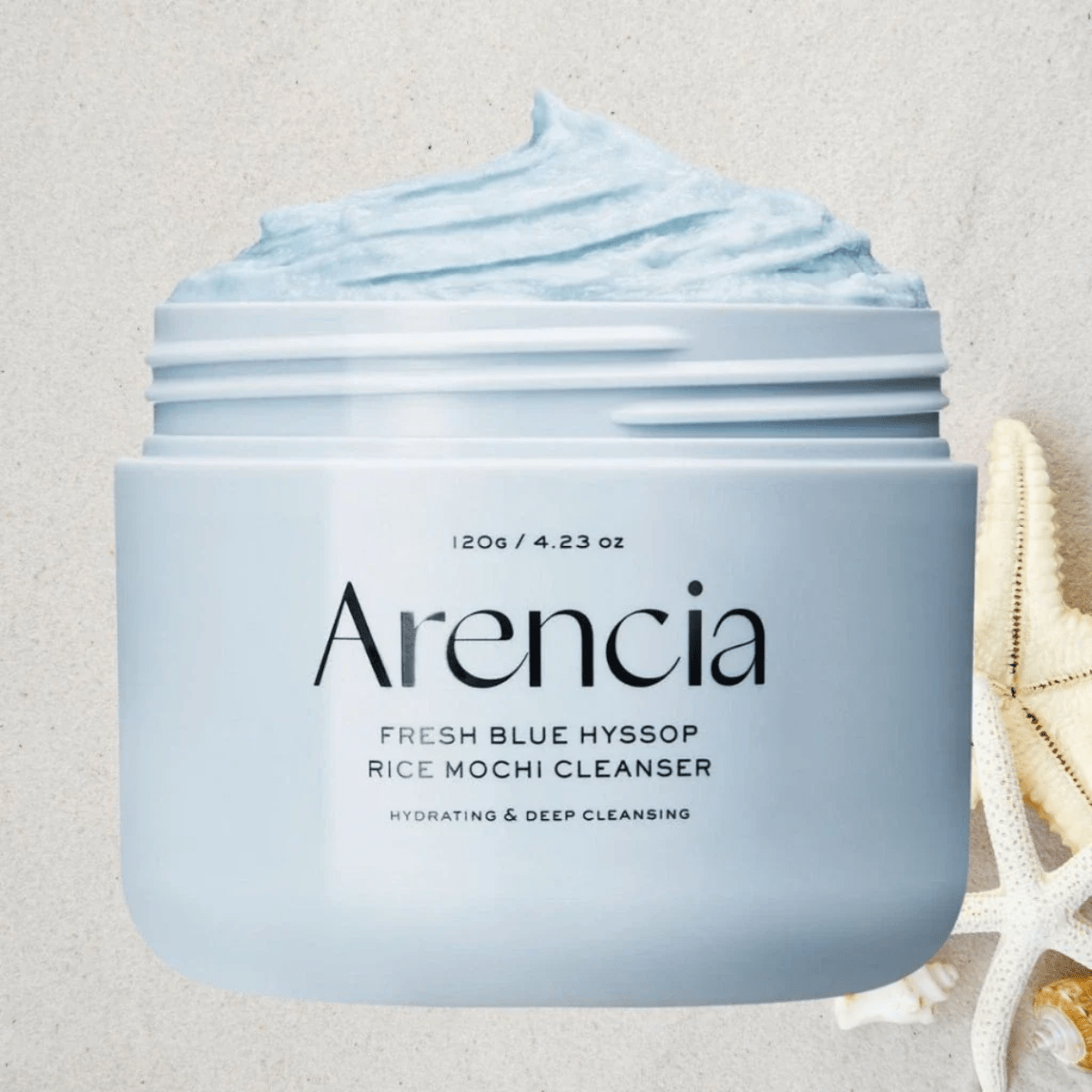Arencia Fresh Blue Hyssop Rice Mochi Cleanser [120g] | La Cosmetique