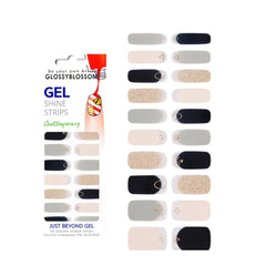 Gel Nail Strips - Stone Circle French