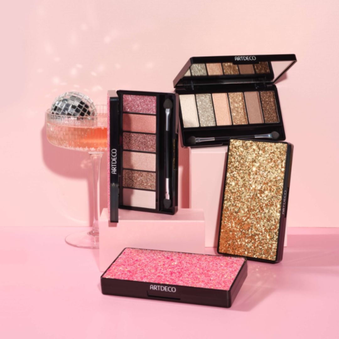 ARTDECO glittery eyeshadow palette with shimmering shades for eye makeup looks