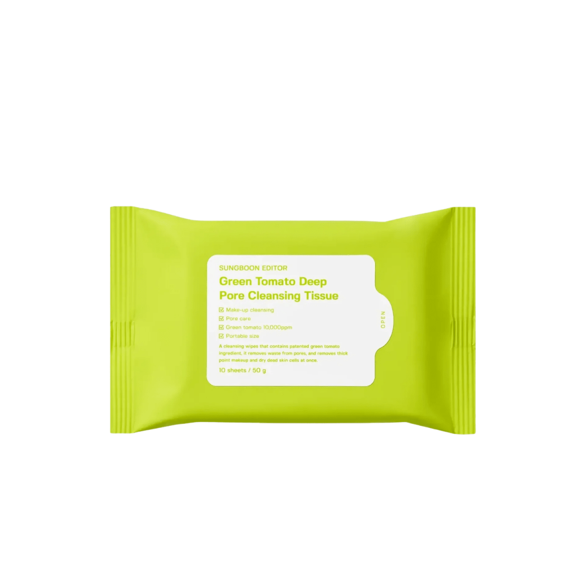 Sungboon Editor Green Tomato Deep Pore Cleansing Tissue [10pcs] | La Cosmetique