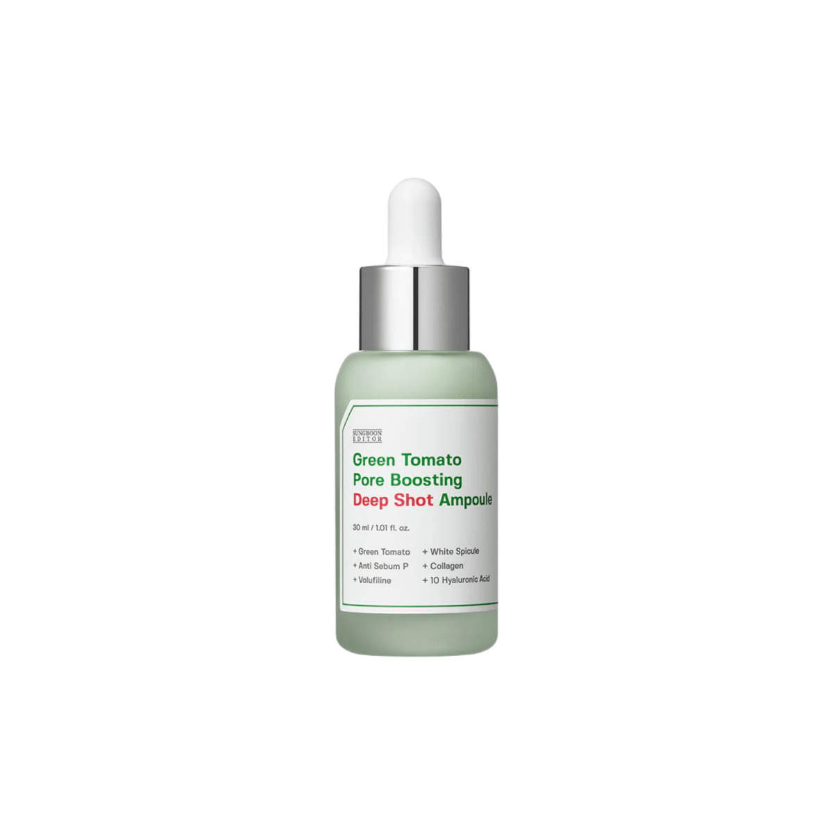 Sungboon Editor Green Tomato Pore Boosting Deep Shot Ampoule 30ml | La Cosmetique