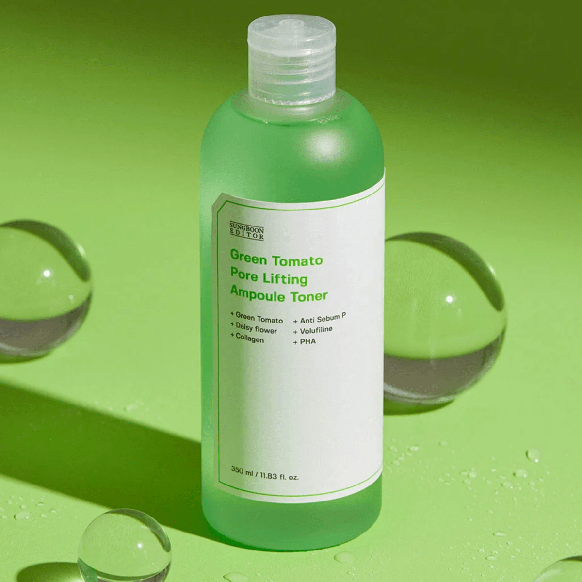 Sungboon Editor Green Tomato Pore Lifting Ampoule Toner 350ml | La Cosmetique