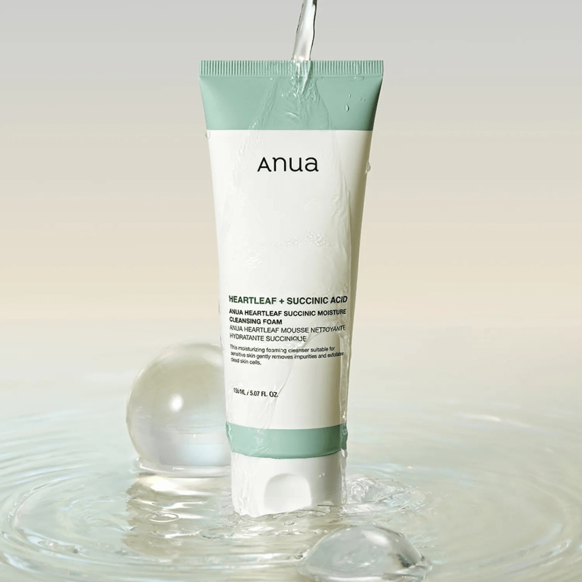 Anua Heartleaf Succinic Moisture Cleansing Foam [150ml] | La Cosmetique