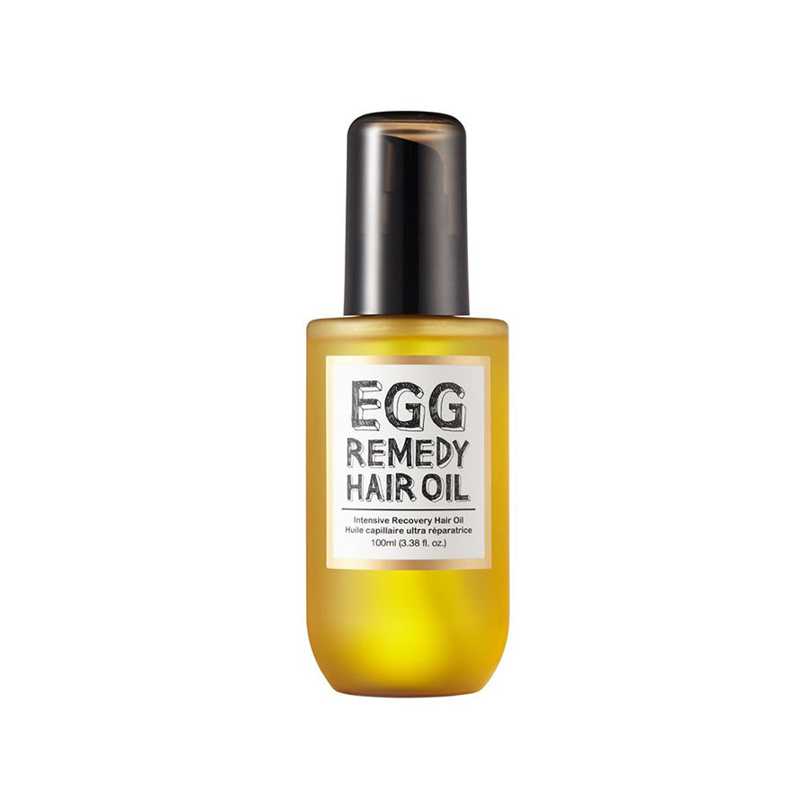 Too Cool For School Egg Remedy Hair Oil 100ml bottle, conditioner and treatment for nourishing hair, with egg extract.