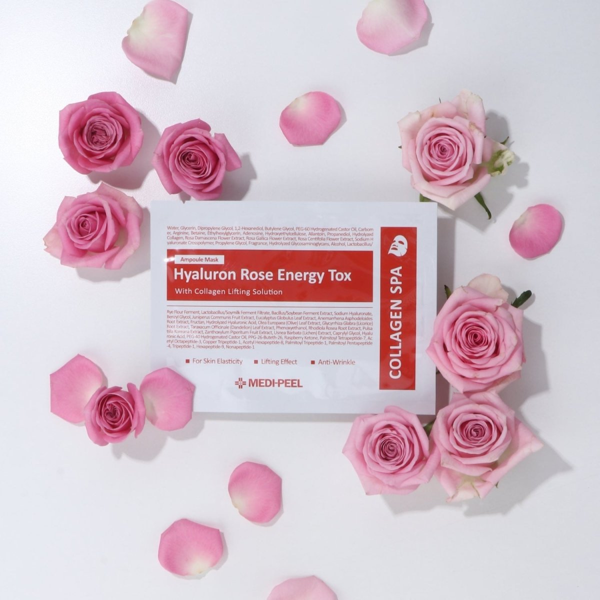 MEDIPEEL+ Hyaluron Rose Moisture Ampoule Mask [1pc] | La Cosmetique