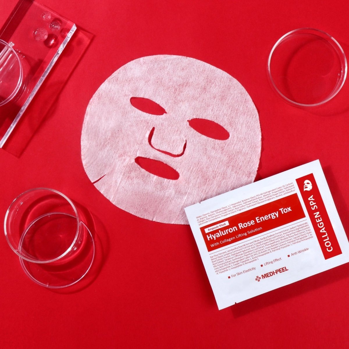 MEDIPEEL+ Hyaluron Rose Moisture Ampoule Mask [1pc] | La Cosmetique