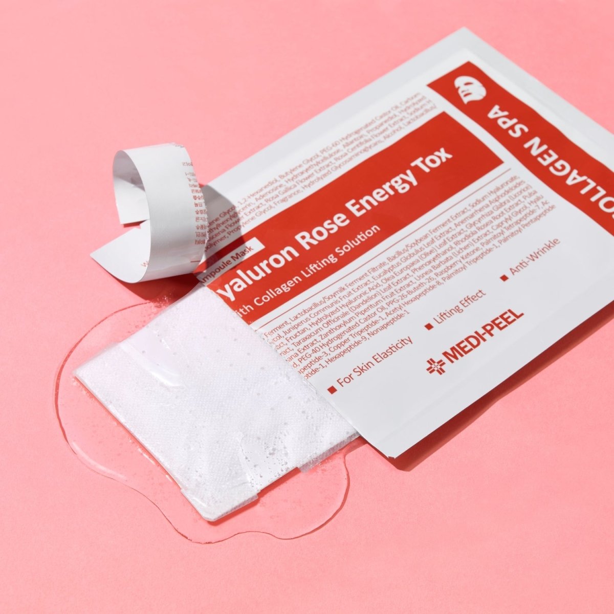 MEDIPEEL+ Hyaluron Rose Moisture Ampoule Mask [1pc] | La Cosmetique