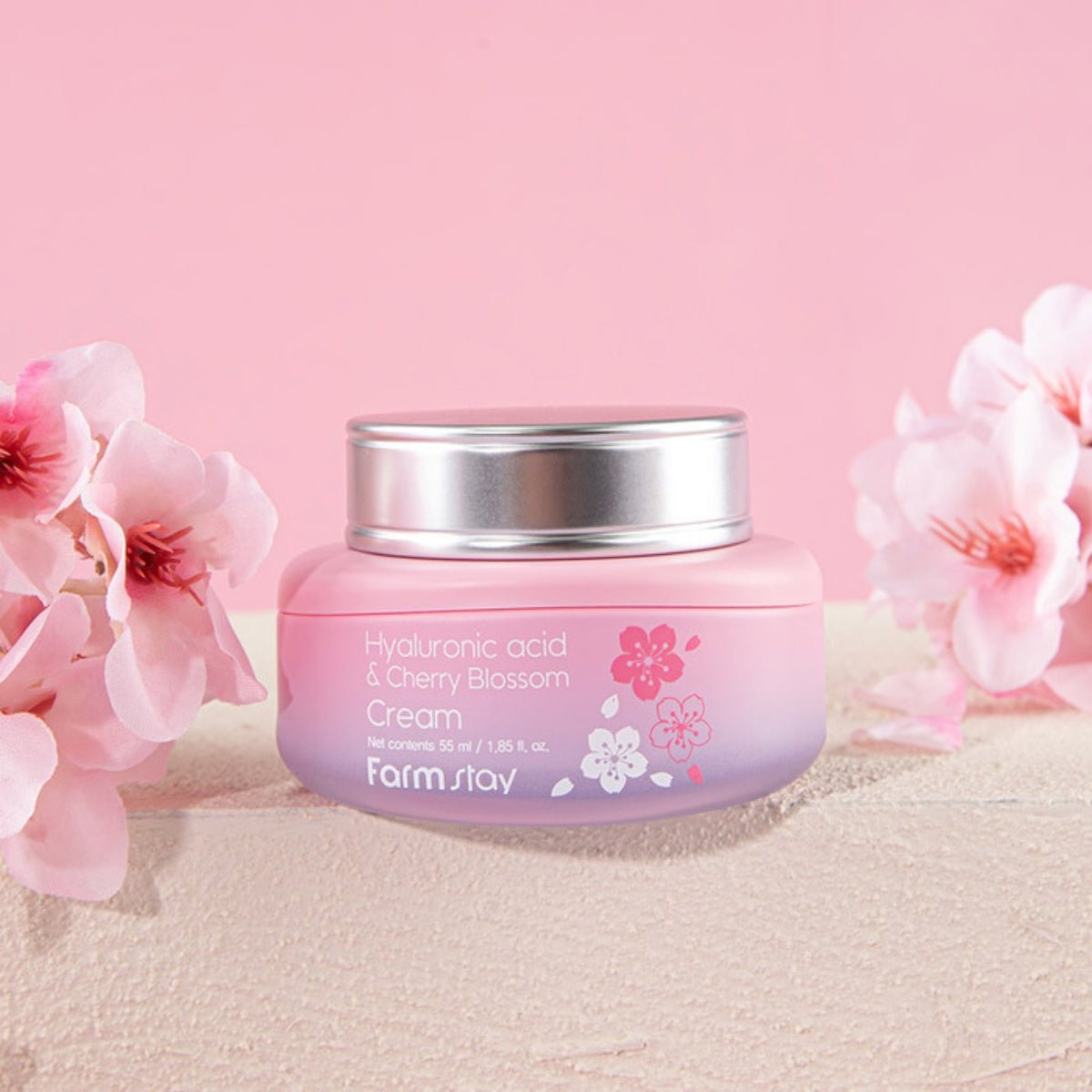 Farmstay Hyaluronic Acid & Cherry Blossom Cream 55ml | La Cosmetique