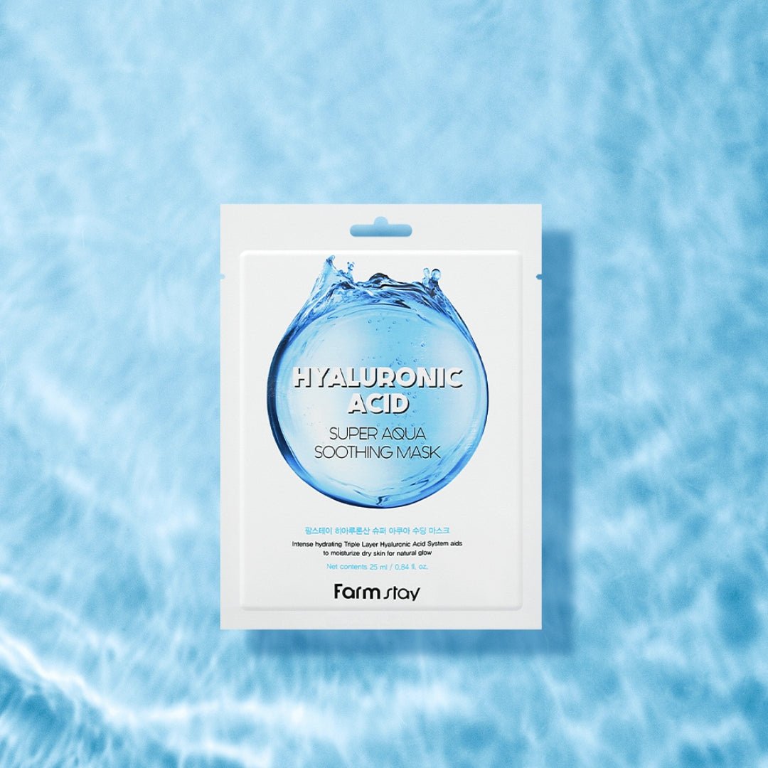 Farmstay Hyaluronic Acid Super Aqua Soothing Mask 25ml x 10pcs | La Cosmetique