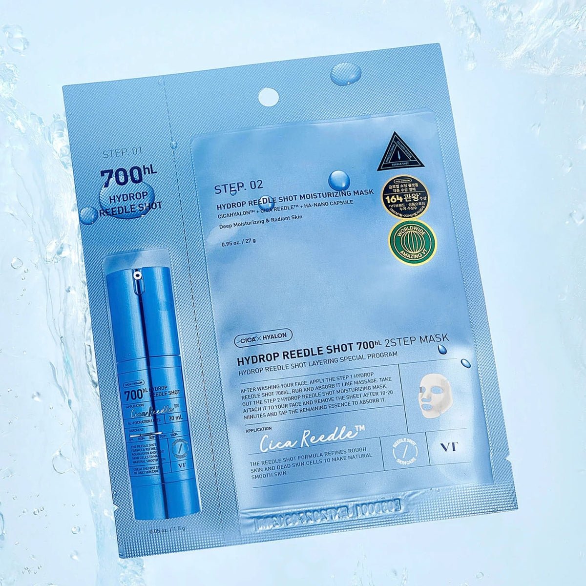 VT Cosmetics Hydrop Reedle Shot 700Hl 2 - Step Mask [1pc] | La Cosmetique