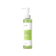 iUNIK Centella Green Fresh Cleansing Oil 200ml in a clear bottle, featuring a green label and pump dispenser for gentle facial cleansing.