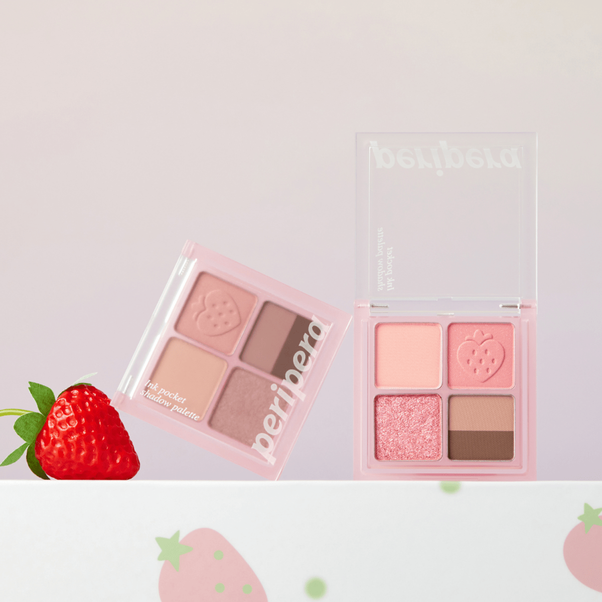 Peripera Ink Pocket Shadow Palette [Soft Berry Version] (2 Colours) | La Cosmetique