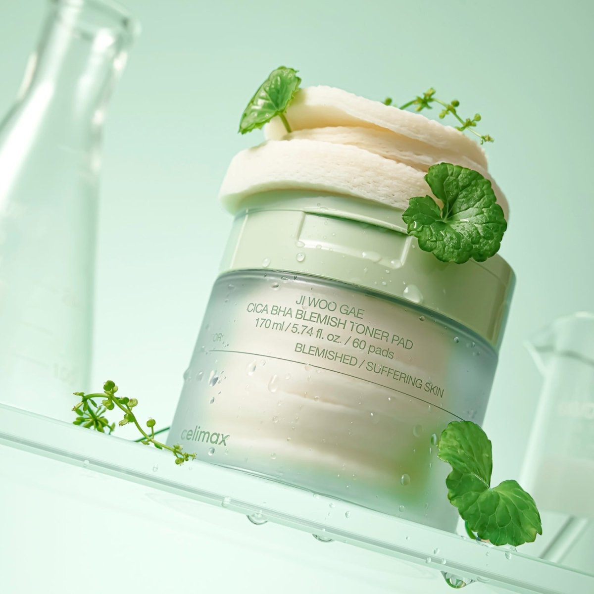 Celimax Ji Woo Gae Cica Bha Blemish Toner Pad 60pads | La Cosmetique