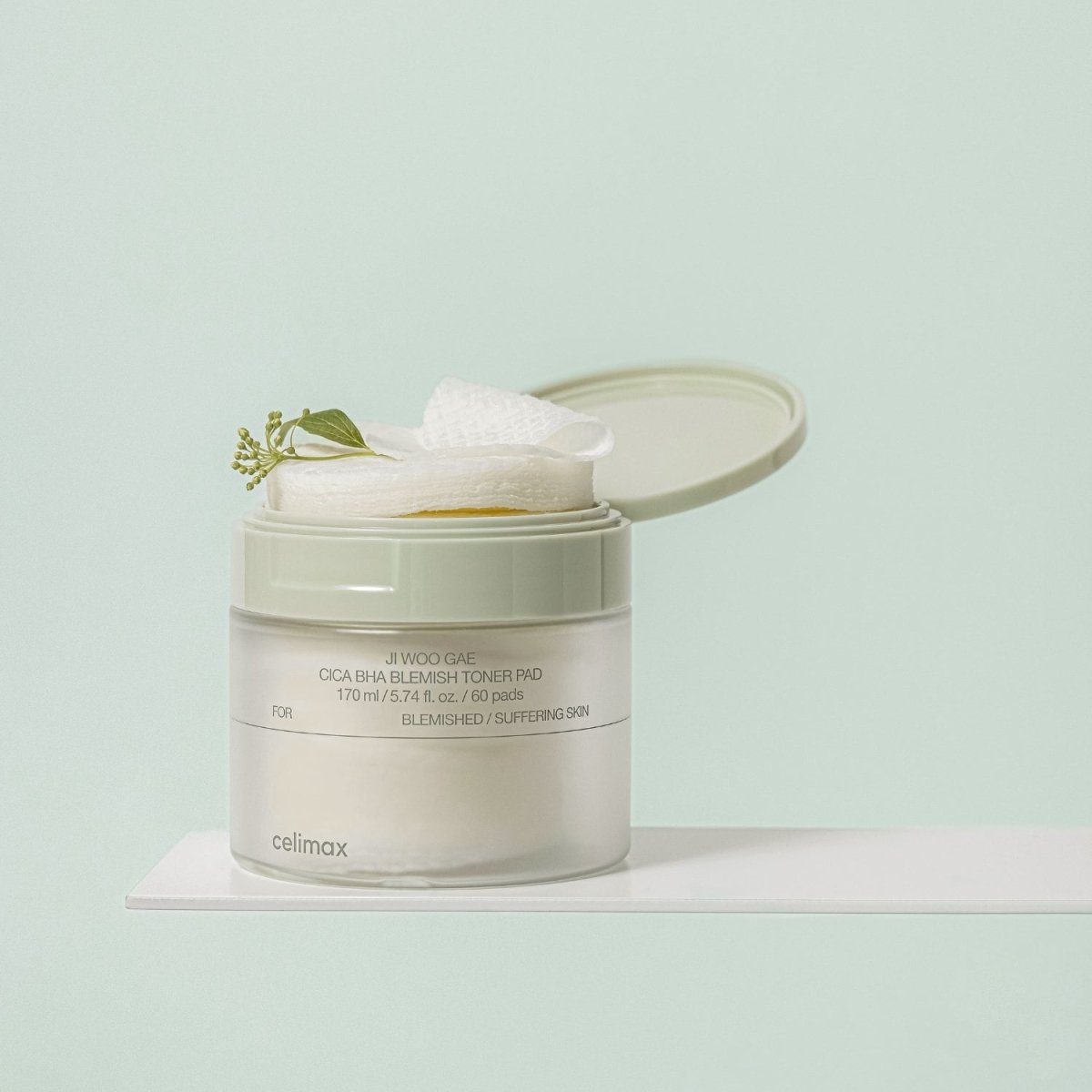 Celimax Ji Woo Gae Cica Bha Blemish Toner Pad 60pads | La Cosmetique