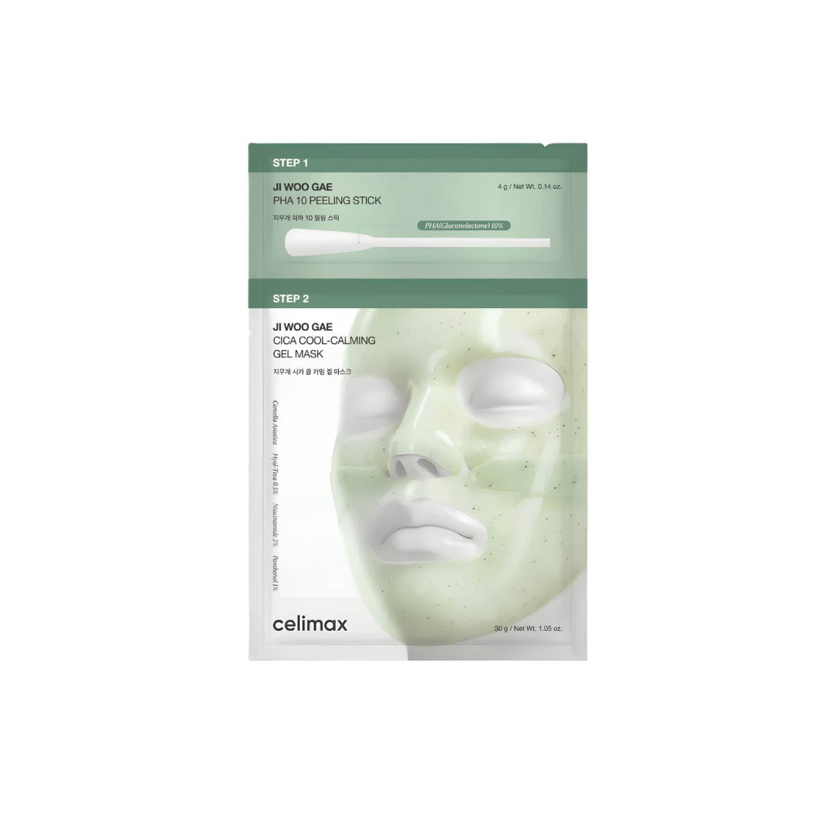 Celimax Ji Woo Gae Cica PHA Peel 2-Step Gel Mask - Shop K Beauty in Australia!
