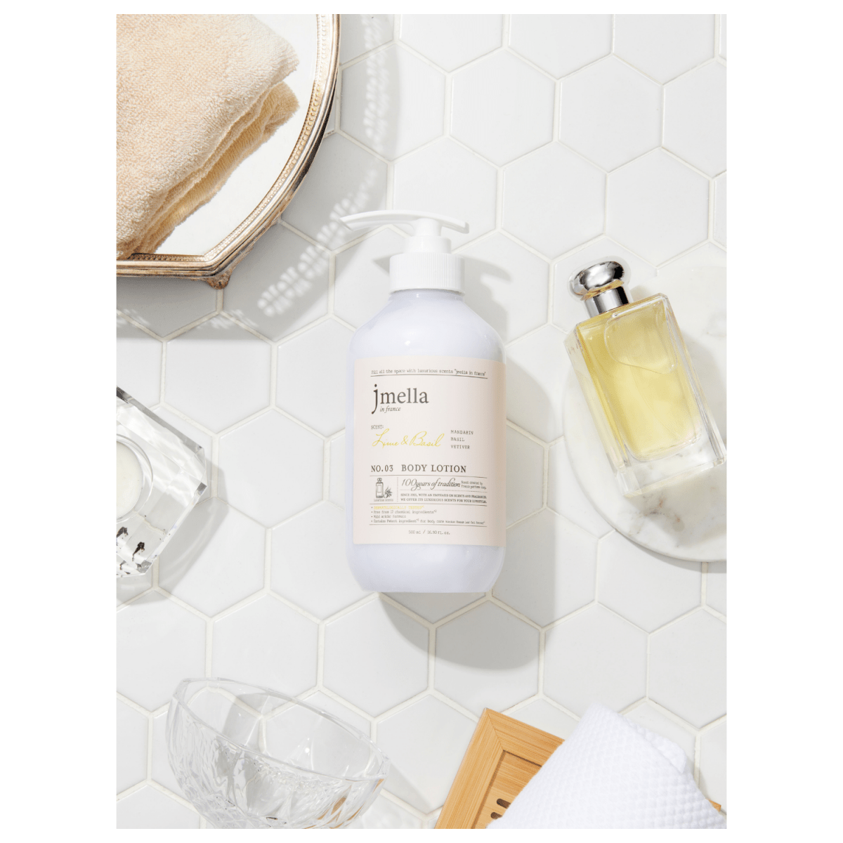 Jmella in France Lime & Basil Body Lotion [500ml] | La Cosmetique