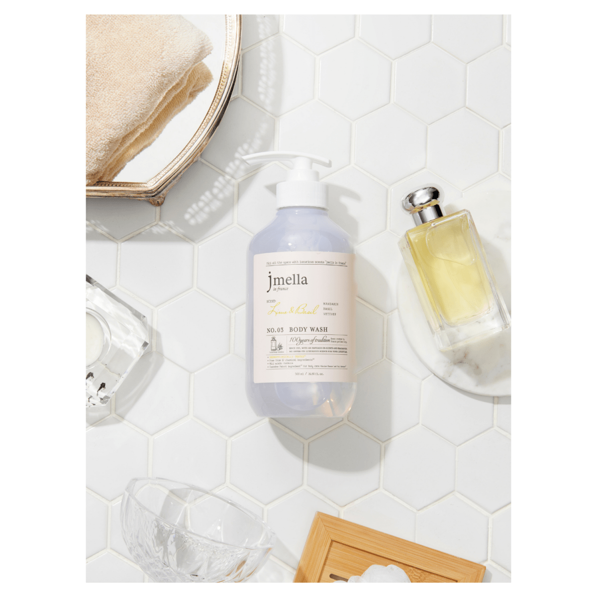 Jmella in France Lime & Basil Body Wash | La Cosmetique