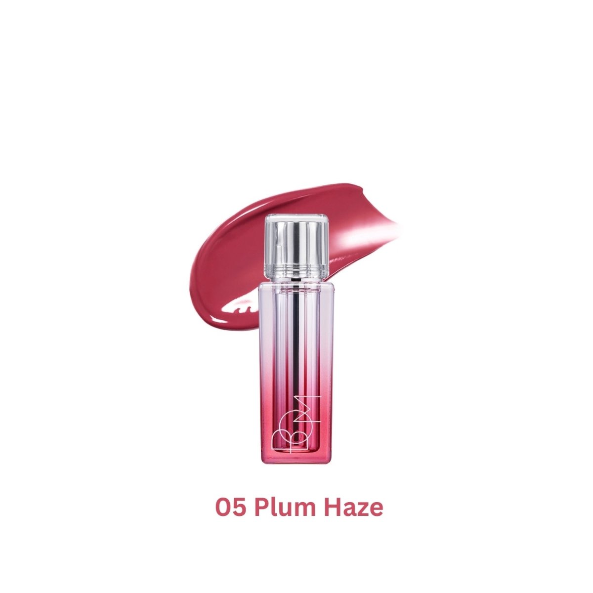 B.O.M Lip Flash Tint applied on lips showing a glossy, vibrant pink lip color for a natural, tinted look