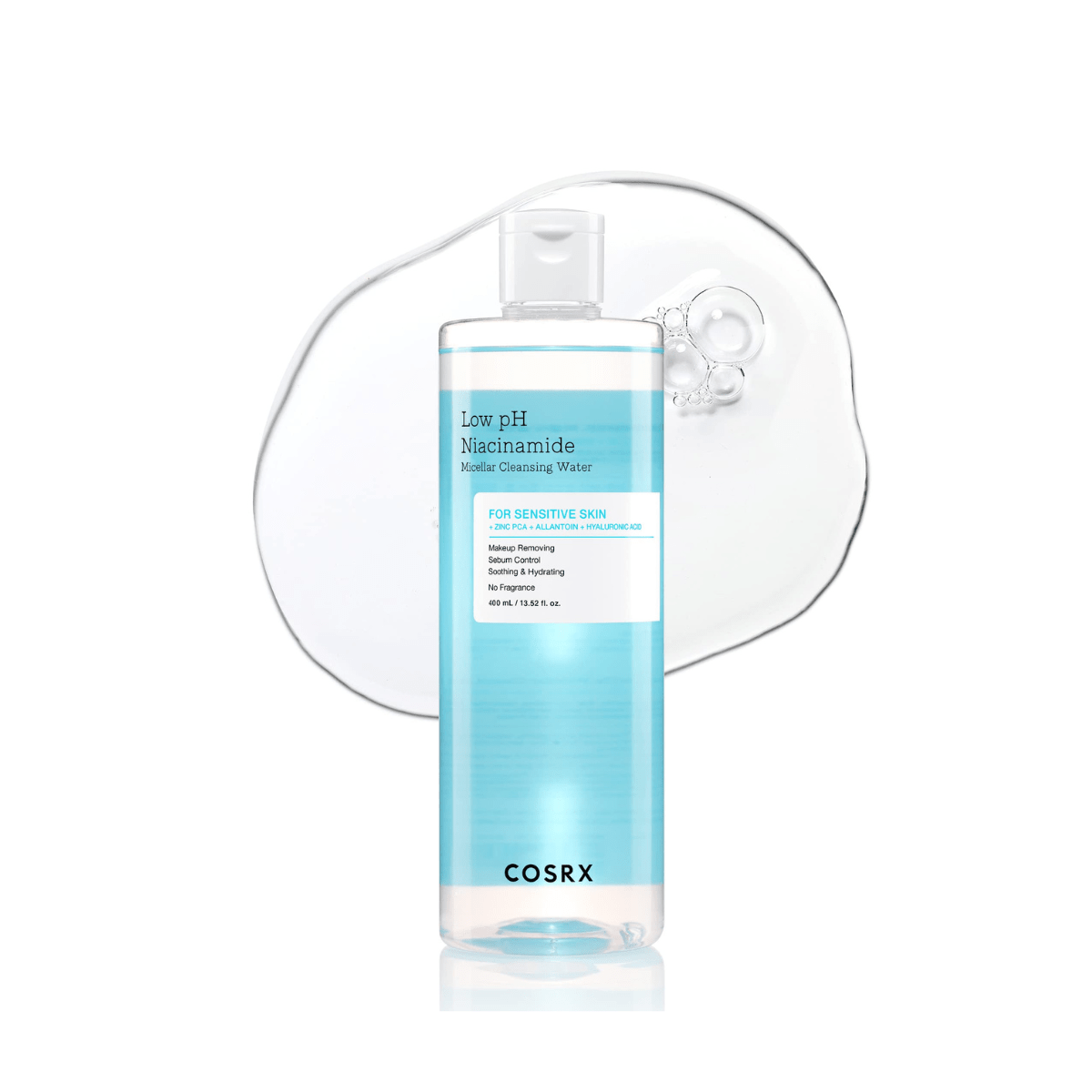 COSRX Low pH Niacinamide Micellar Cleansing Water 400ml makeup remover bottle