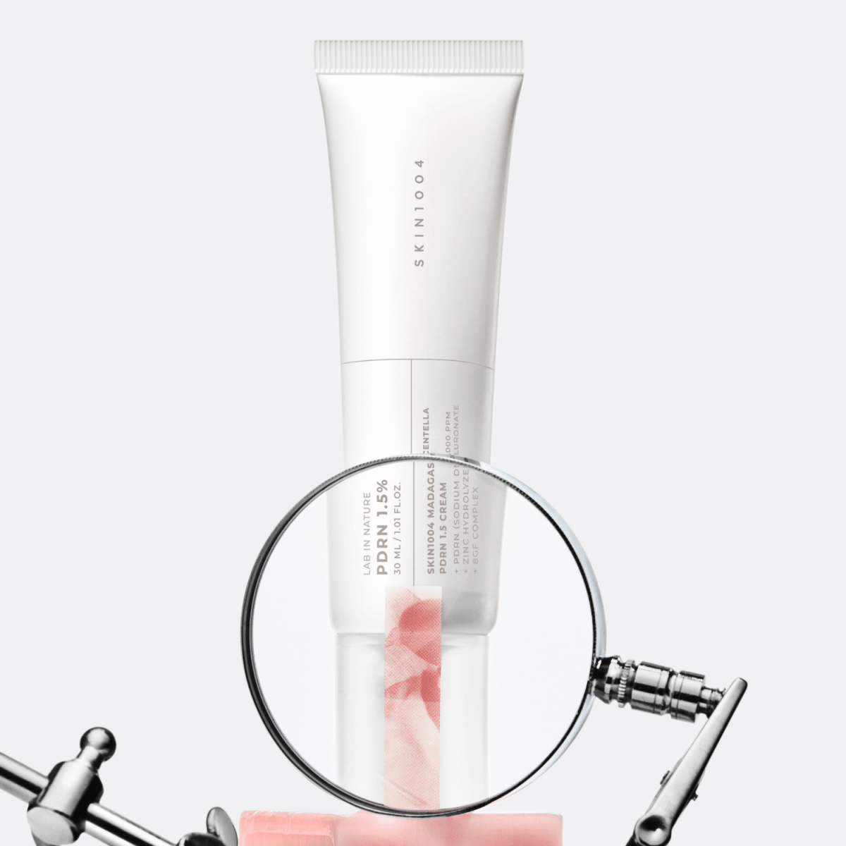 SKIN1004 Madagascar Centella PDRN 1.5 Cream face moisturizer in 30ml jar, featuring a soothing, hydrating formula.