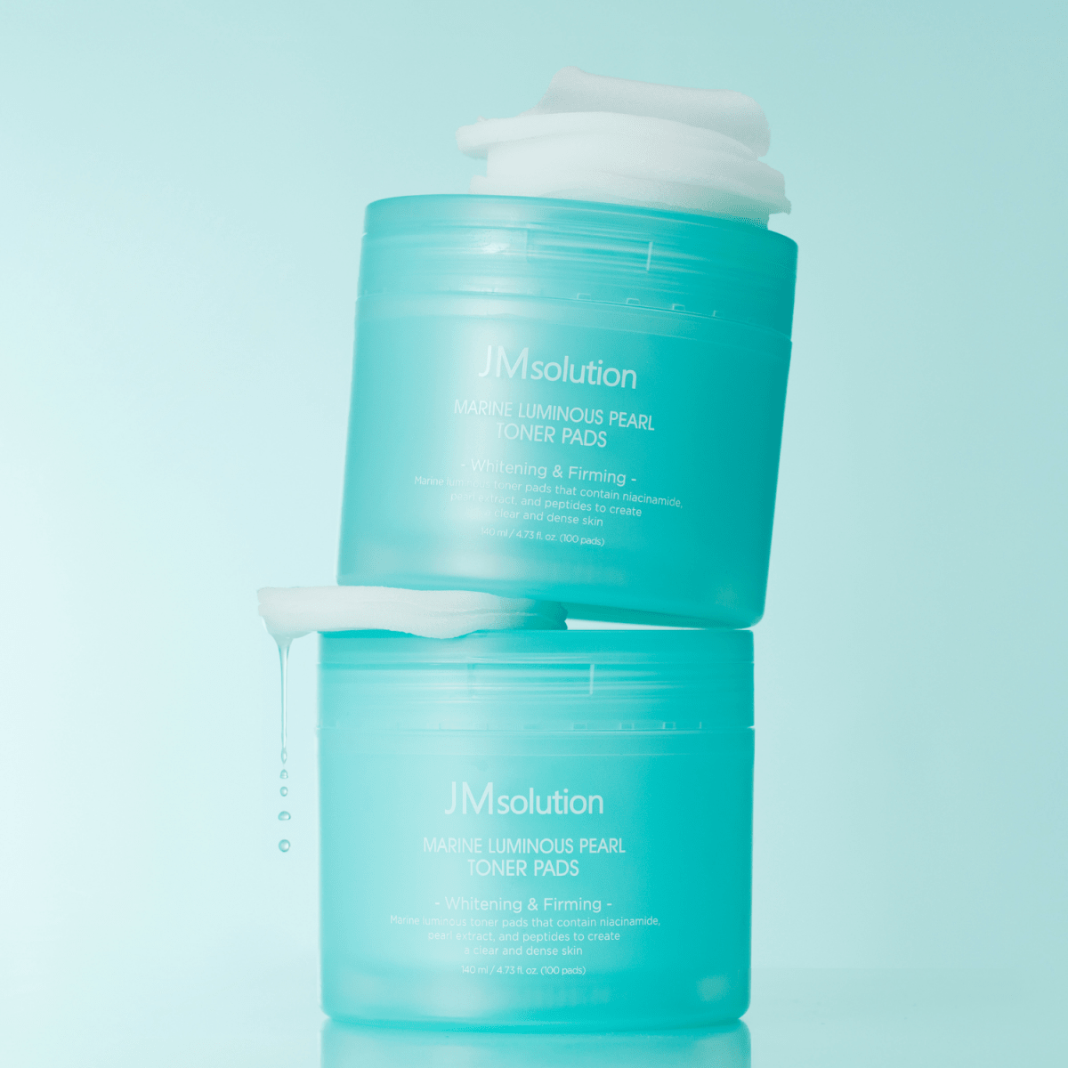JMsolution Marine Luminous Pearl Toner Pads [100 Pads] | La Cosmetique