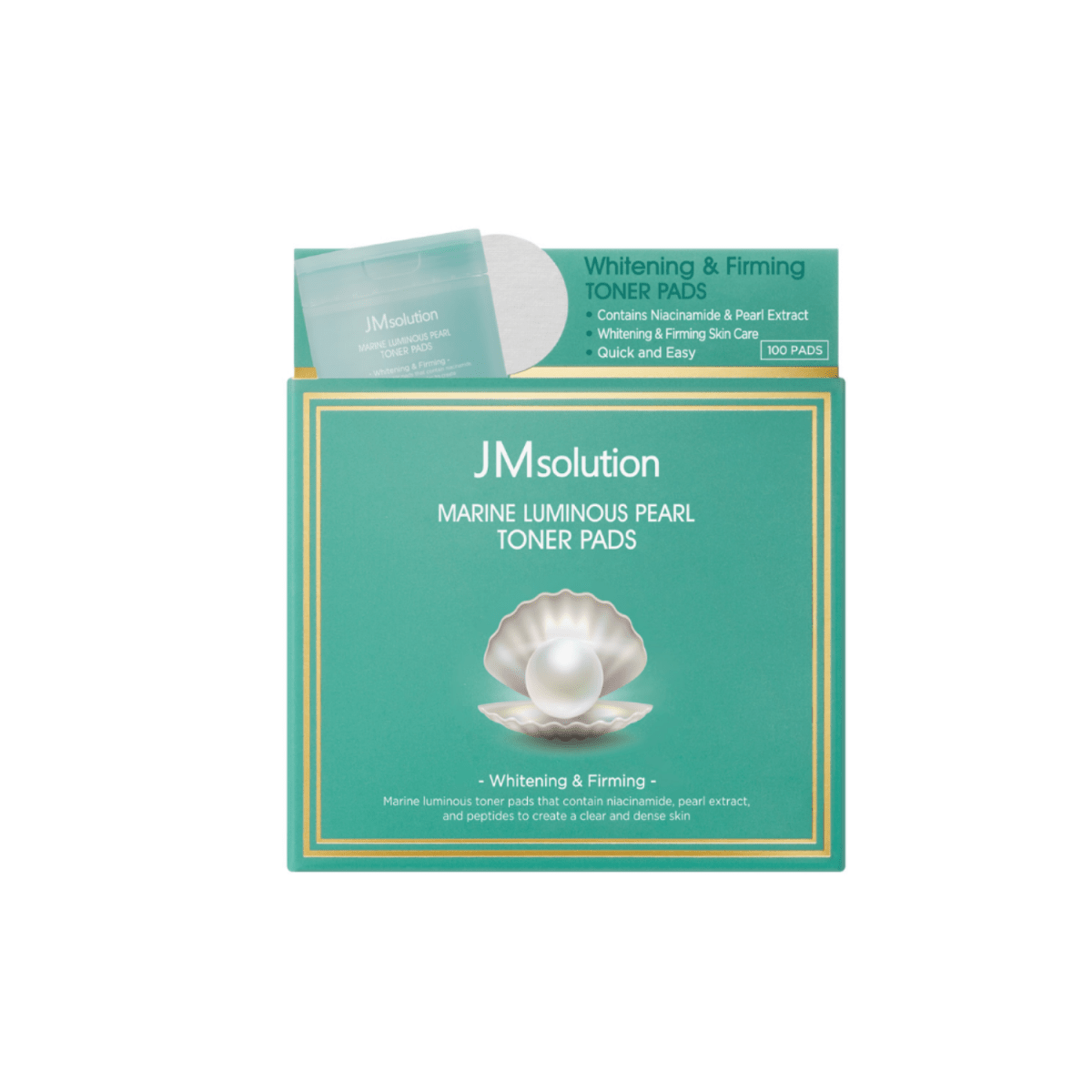 JMsolution Marine Luminous Pearl Toner Pads [100 Pads] | La Cosmetique