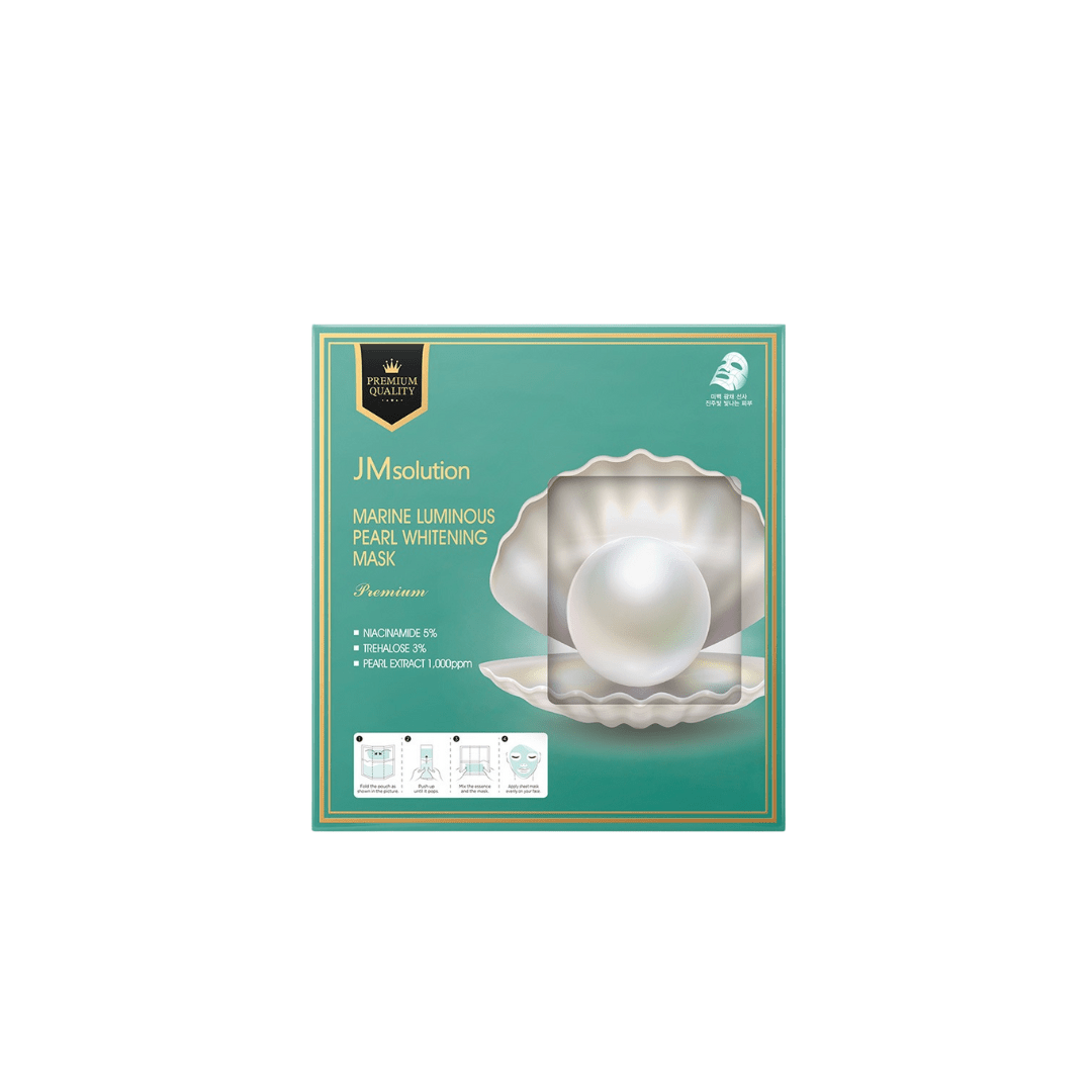 JMsolution Marine Luminous Pearl Whitening Mask Box Premium [5pcs] | La Cosmetique