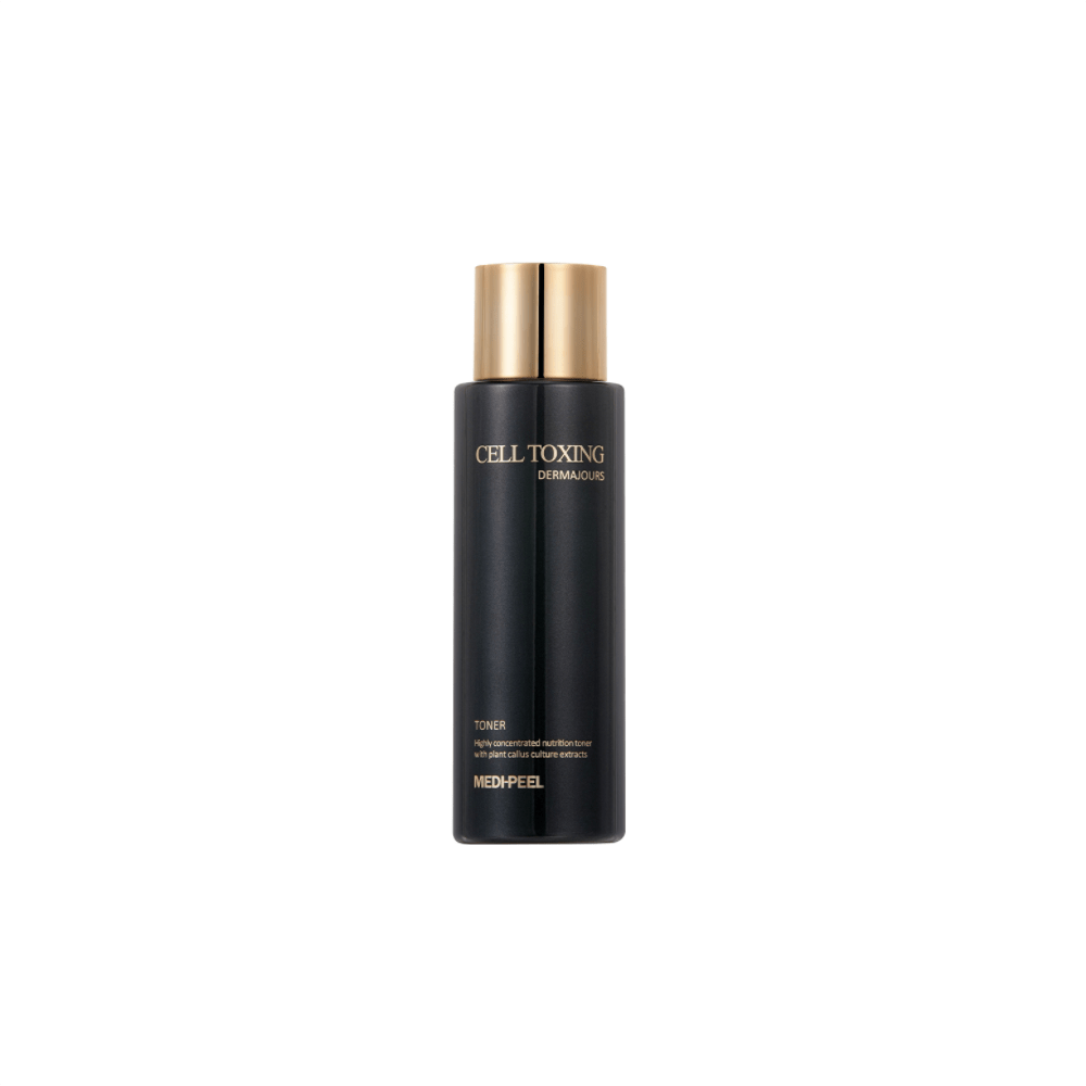 Medi Peel Cell Toxing Dermajours Toner 250ml bottle with clear label and pump dispenser for skincare application