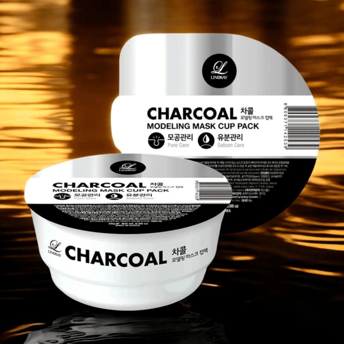 Lindsay Modeling Mask Cup Pack Charcoal | La Cosmetique