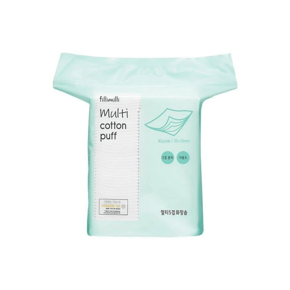 Multi Layers Natural Cotton Puff [80pcs]