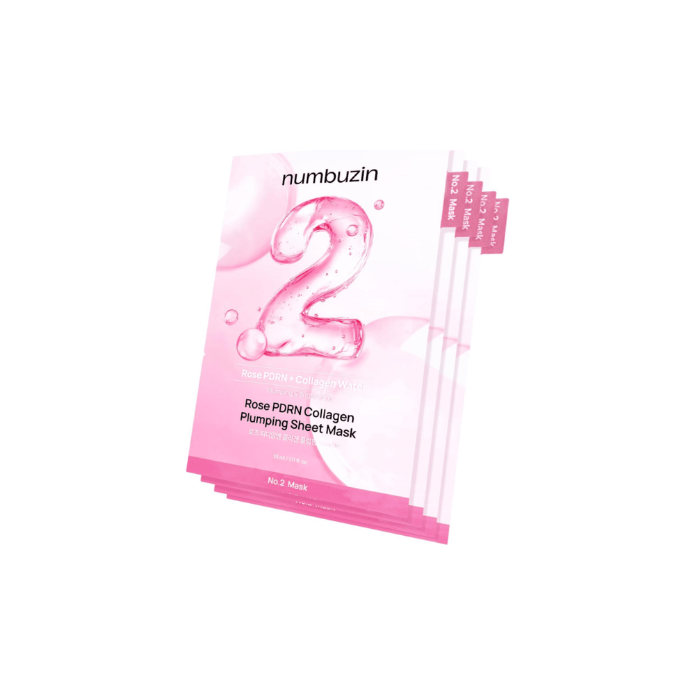 No.2 Rose PDRN Collagen Plumping Sheet Mask Box [5pcs]