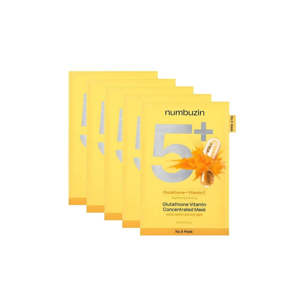 No.5 Glutathione Vitamin Concentrated Mask Box [5pcs]