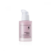 Numbuzin No.4 Collagen 73% Pudding Serum 50ml in a clear glass bottle with a pump dispenser, showing a smooth serum texture.