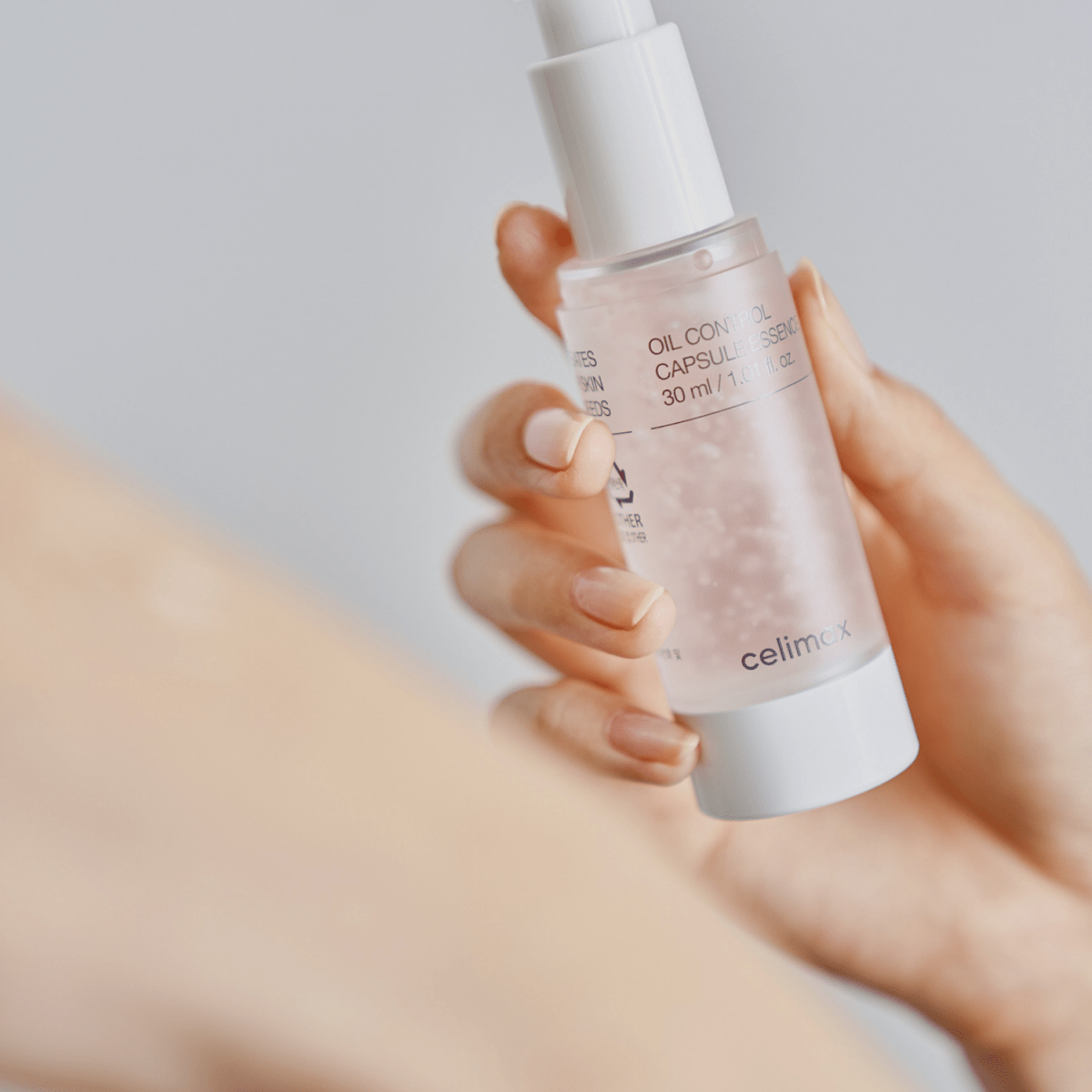 Celimax Oil Control Capsule Essence 30ml bottle with oil-control capsule formula packaging