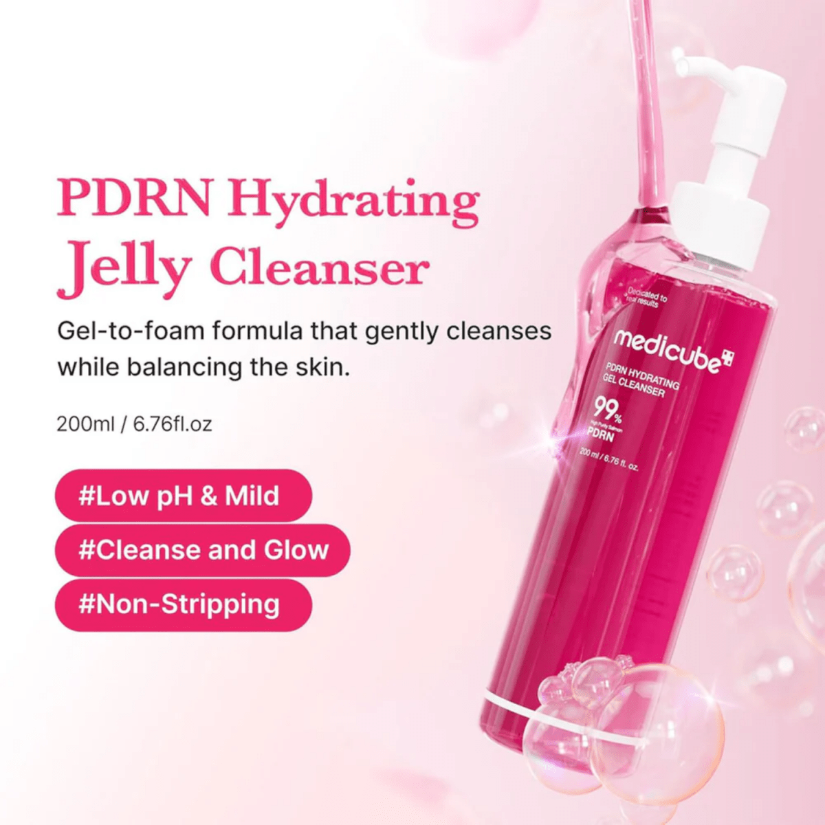 Medicube PDRN Hydrating Gel Cleanser 200ml | La Cosmetique