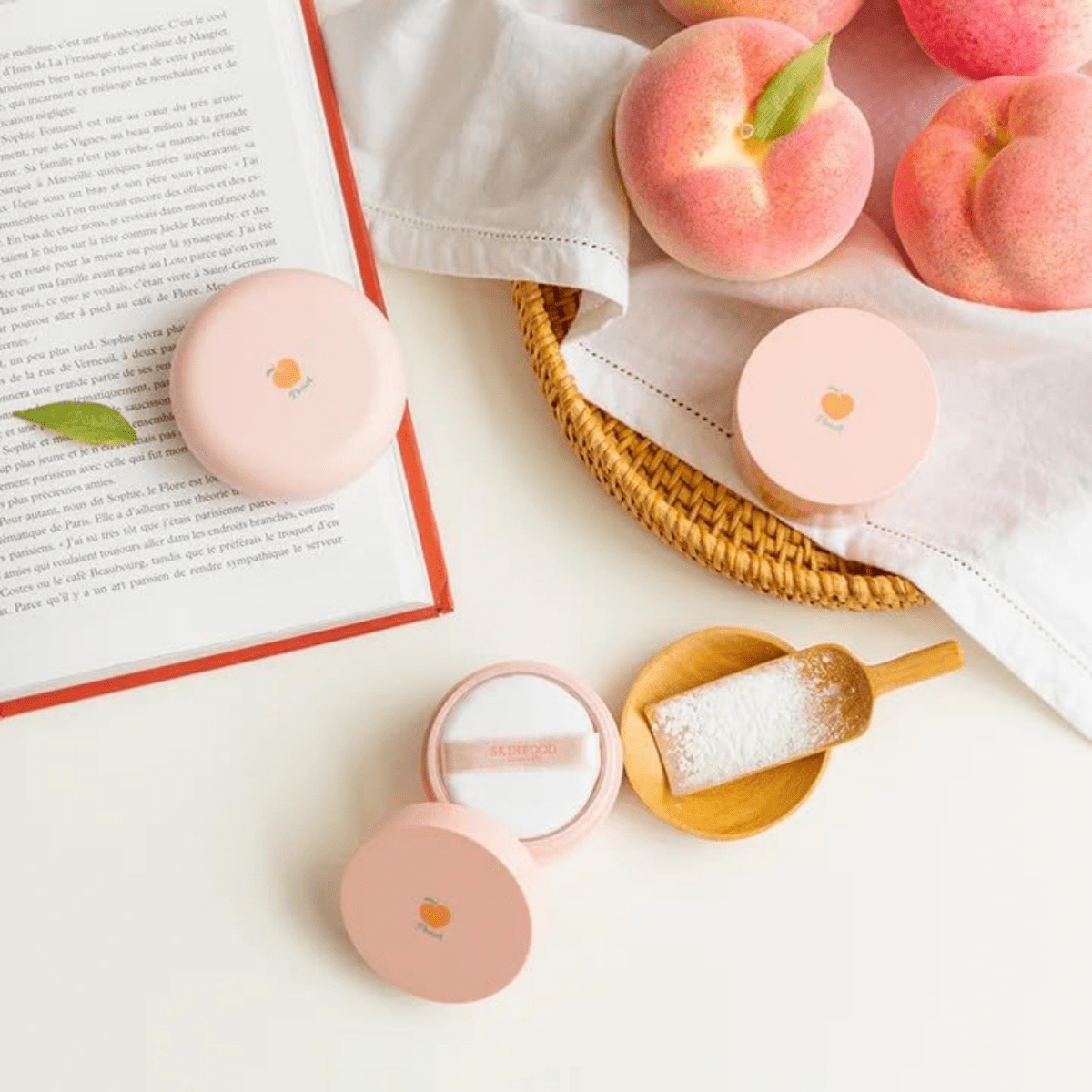 Skinfood Peach Cotton Pore Blur Pact [15g] | La Cosmetique